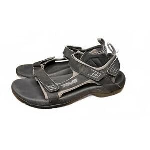 Teva Minam Outdoor Waterproof Sandals Men's Sz 8 Black Gray Trail Hiking Sporty